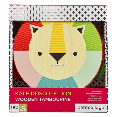Kaleidoscope Lion Wooden Tambourine by Petit Collage