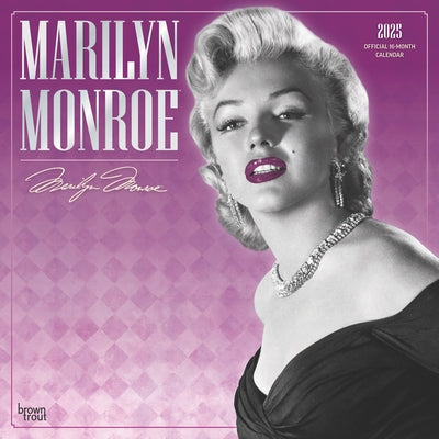 Marilyn Monroe Official 2025 12 X 24 Inch Monthly Square Wall Calendar Foil Stamped Cover Plastic-Free by Browntrout