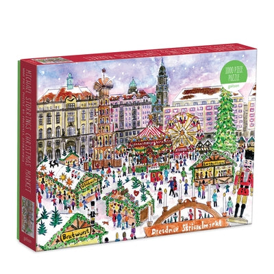 Michael Storrings Christmas Market in Dresden 1000 Piece Puzzle by Galison