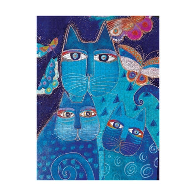 Paperblanks Blue Cats & Butterflies Fantastic Felines Jigsaw Puzzles 500 Pieces by Paperblanks