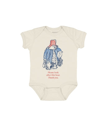 Paddington Bear: Please Take Care Baby Bodysuit - 6 Mo by Out of Print
