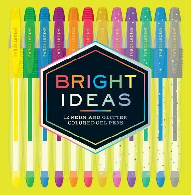 Bright Ideas Neon and Glitter Colored Gel Pens: 12 Colored Pens by Chronicle Books
