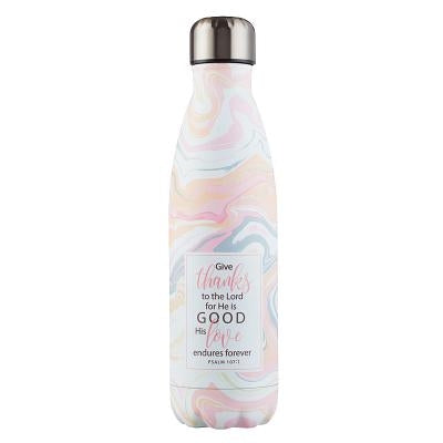 Water Bottle Give Thanks by Christian Art Gifts