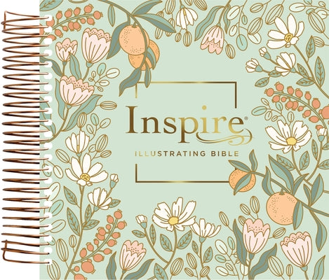 NLT Dayspring Inspire Illustrating Bible (Spiral Bound, Mint Floral Garden, Filament Enabled) by Tyndale
