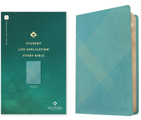 NLT Student Life Application Study Bible (Leatherlike, Teal Blue Striped, Red Letter, Filament Enabled) by Tyndale