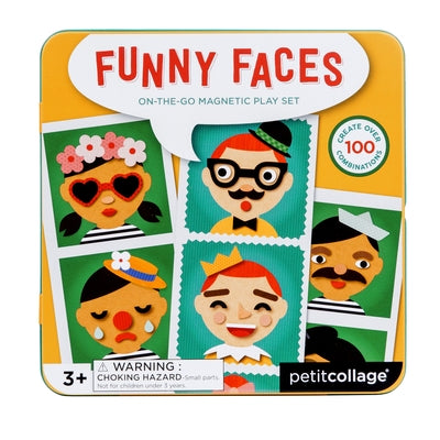 Funny Faces On-The-Go Magnetic Play Set by Petit Collage