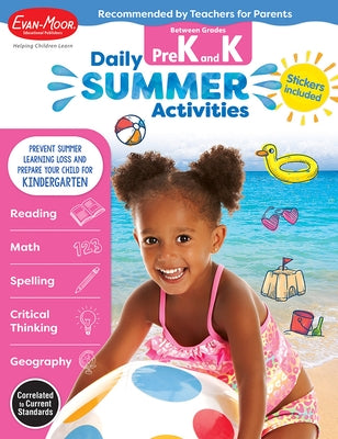 Daily Summer Activities: Between Prek and Kindergarten, Prek - K Workbook by Evan-Moor Educational Publishers