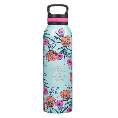 Stainless Steel Water Bottle His Grace Is Sufficient 2 Corinthians 12:9 by