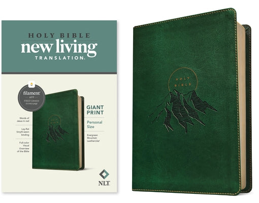 NLT Personal Size Giant Print Bible, Filament-Enabled Edition (Leatherlike, Evergreen Mountain, Red Letter) by Tyndale