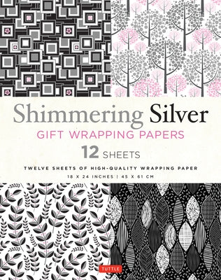 Shimmering Silver Gift Wrapping Papers - 12 Sheets: High-Quality 18 X 24 Inch (45 X 61 CM) Wrapping Paper