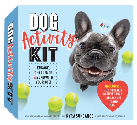 Dog Activity Kit: Engage, Challenge & Bond with Your Dog! Includes: 32-Page Dog Activity Book - 3 Play Cups - Tennis Ball