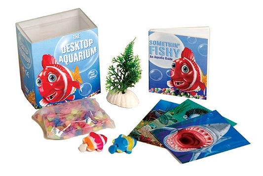 The Desktop Aquarium (Mega Mini Kit): Just Add Water! [With Plant, Gravel & 4 Playful Backgrounds and 32-Page Booklet and 2 Magnetic Fish and a Magnet