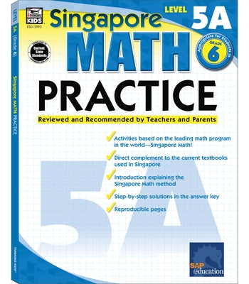 Math Practice, Grade 6: Reviewed and Recommended by Teachers and Parents Volume 15