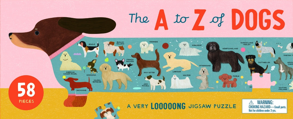 The A to Z of Dogs 58 Piece Puzzle: A Very Looooong Jigsaw Puzzle