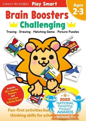 Play Smart Brain Boosters: Challenging - Age 2-3: Pre-K Activity Workbook: Boost Independent Thinking Skills: Tracing, Coloring, Shapes, Cutting, Draw