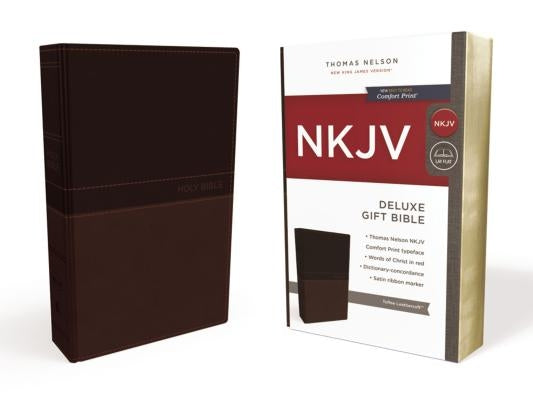 NKJV, Deluxe Gift Bible, Imitation Leather, Tan, Red Letter Edition