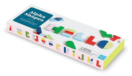 Alpha Shapes: (Colorful Wooden Block Letters for Decor, Educational Alphabet Word Blocks)