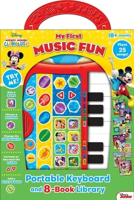 Disney Junior Mickey Mouse Clubhouse: My First Music Fun Portable Keyboard and 8-Book Library Sound Book Set [With Battery]