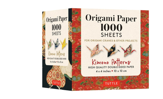 Origami Paper 1,000 Sheets Kimono Patterns 4 (10 CM): Tuttle Origami Paper: Double-Sided Origami Sheets Printed with 12 Different Designs (Instruction